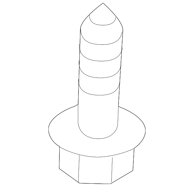 90159-60415 BUMPER COVER SCREW, RIGHT
