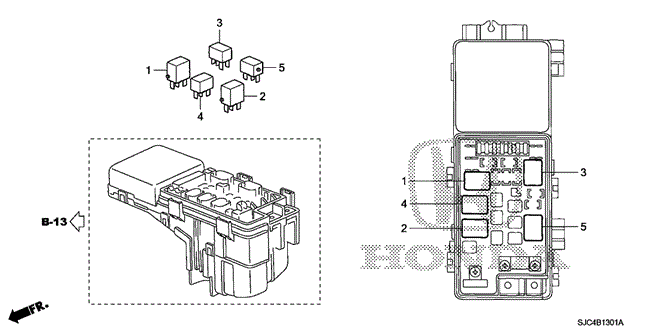 ELECTRICAL / EXHAUST / HEATER / FUEL/CONTROL UNIT (ENGINE ROOM) (2) for 2010 Honda RIDGELINE #1