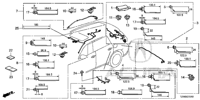 ELECTRICAL / EXHAUST / HEATER / FUEL/WIRE HARNESS (5) for 2014 Acura MDX #1