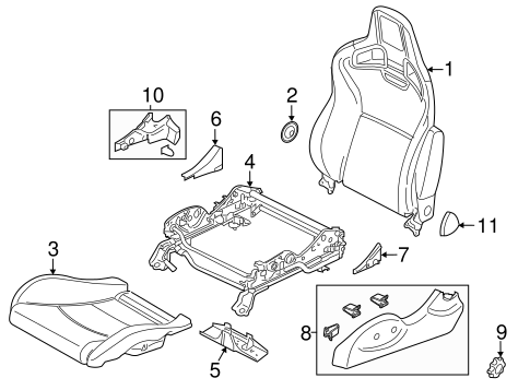 370Z DRIVER SEAT COMPONENTS 3