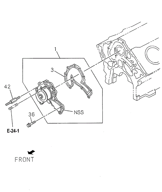 ENGINE/WATER PUMP for 1995 Honda PASSPORT #1