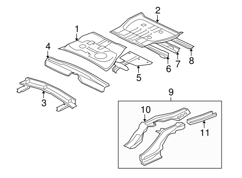 Outlander REAR FLOOR & RAILS 2