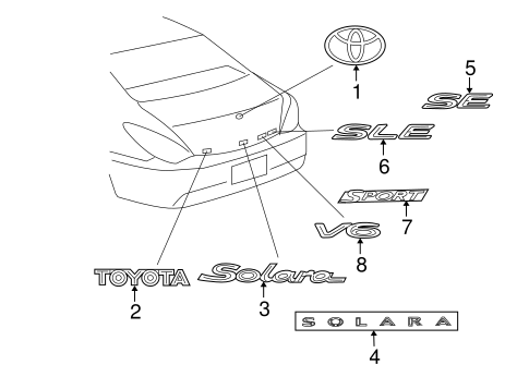 Solara EXTERIOR TRIM - TRUNK