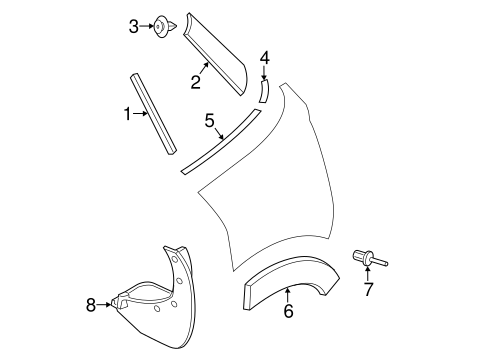 Cooper Countryman EXTERIOR TRIM - QUARTER PANEL