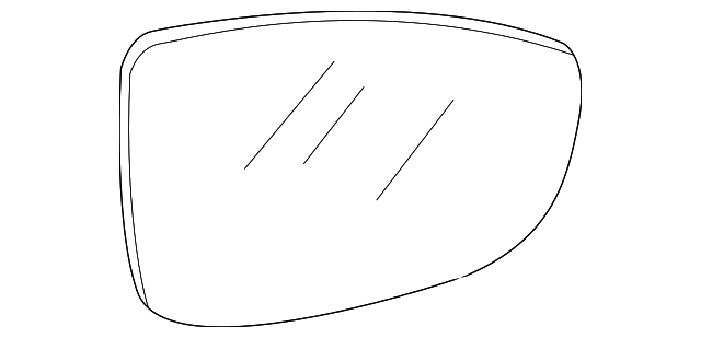 GJS1-69-1G1 Деталь MIRROR GLASS, RIGHT