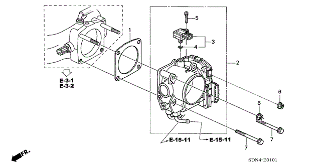 ENGINE/THROTTLE BODY (V6) for 2003 Honda ACCORD COUPE #1