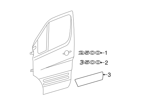 Sprinter 2500 EXTERIOR TRIM - FRONT DOOR