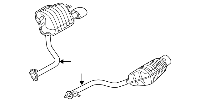 28700-3M600 Деталь MUFFLER & PIPE, RIGHT