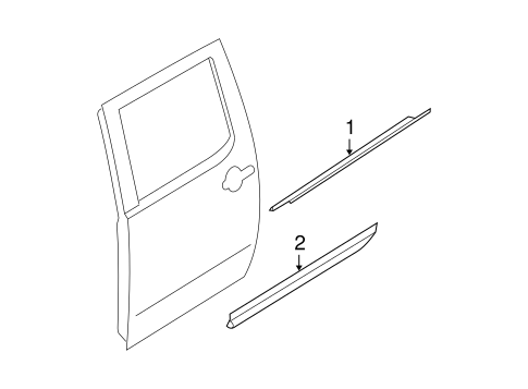 Frontier EXTERIOR TRIM - REAR DOOR