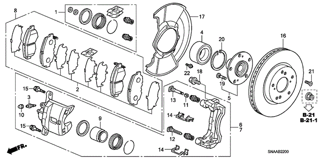 CHASSIS/FRONT BRAKE (1.8L) for 2009 Honda CIVIC SEDAN #1