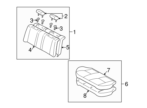 Corolla REAR SEAT COMPONENTS 3