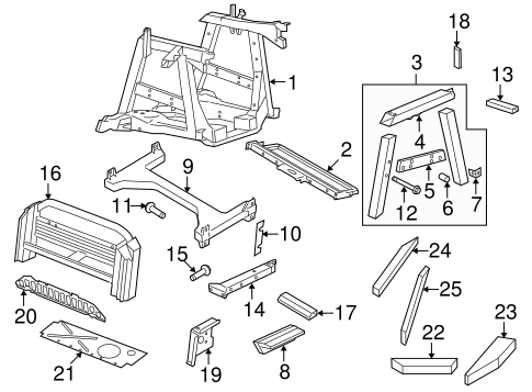 R8 REAR FLOOR & RAILS