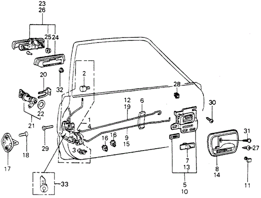 BODY / AIR CONDITIONING/DOOR LOCK (1) for 1983 Honda CIVIC HATCHBACK #1