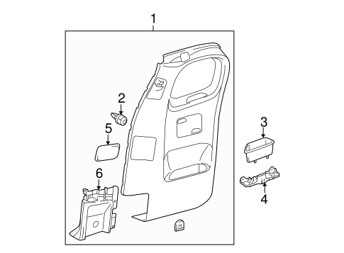 Tacoma INTERIOR TRIM - REAR DOOR
