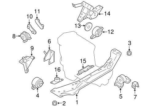 Sentra ENGINE & TRANS MOUNTING 2