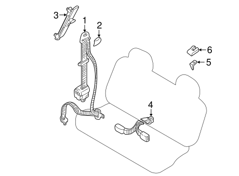 Sedona REAR SEAT BELTS 2