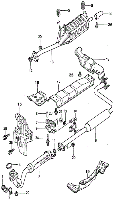 ELECTRICAL / EXHAUST / HEATER / FUEL/EXHAUST SYSTEM (1) for 1979 Honda ACCORD HATCHBACK #1