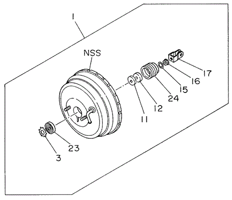 CHASSIS/MASTER POWER for 1996 Honda PASSPORT #1