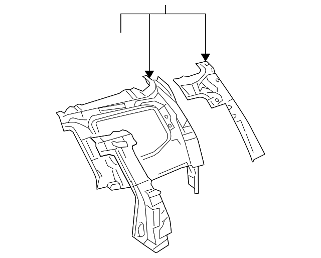 61706-60908 Деталь INNER PANEL ASSY, LEFT