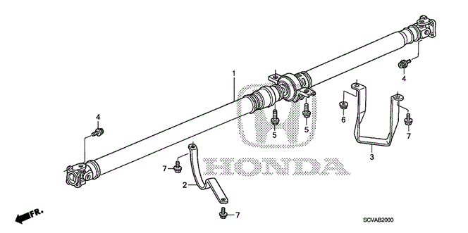 CHASSIS/PROPELLER SHAFT for 2008 Honda ELEMENT #1
