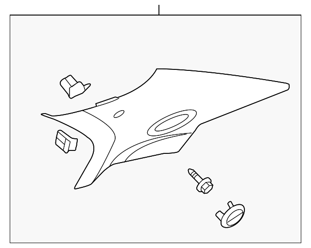 25781192 Деталь UPPER QTR TRIM, LEFT