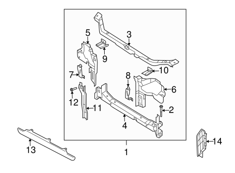 Rio RADIATOR SUPPORT