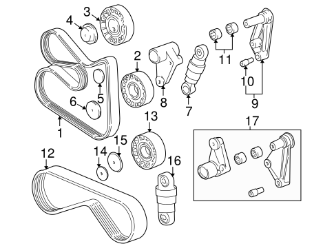 528i BELTS & PULLEYS 2