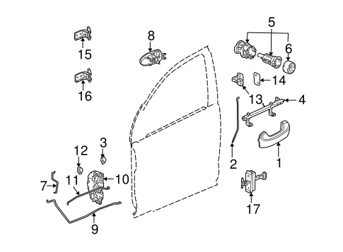 FRONT DOOR Parts for 2006 Saturn Vue #2