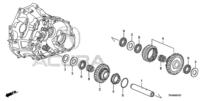 TL MT REVERSE GEAR SHAFT