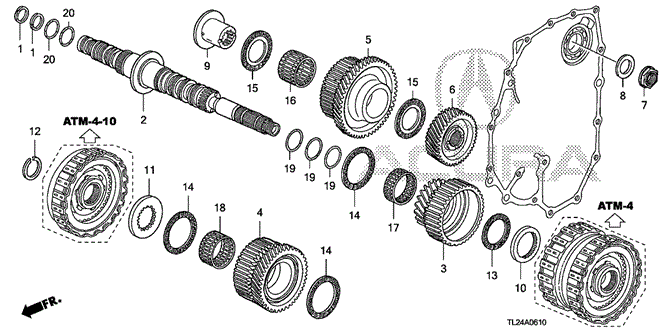 TSX SEDAN AT SECONDARY SHAFT