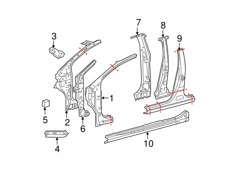 Yaris CENTER PILLAR & ROCKER 2