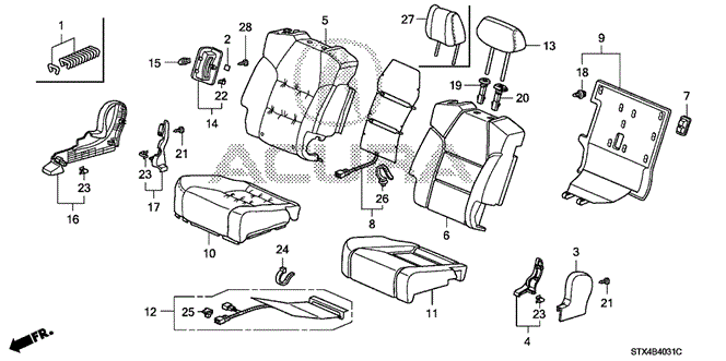 MDX MIDDLE SEAT (R.)