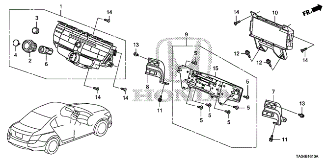 ELECTRICAL / EXHAUST / HEATER / FUEL/AUDIO UNIT (1CD) for 2010 Honda ACCORD SEDAN #1