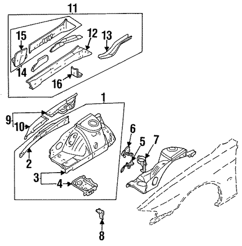 240SX STRUCTURAL COMPONENTS & RAILS