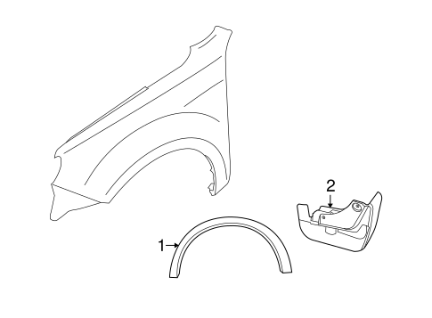 Forester EXTERIOR TRIM - FENDER