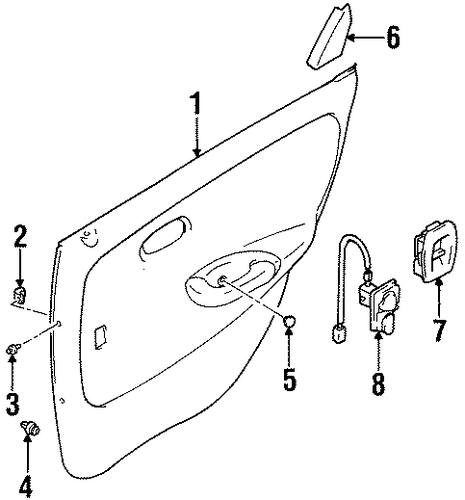 Esteem INTERIOR TRIM - REAR DOOR