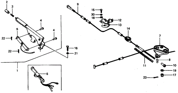 CHASSIS/PARKING BRAKE for 1976 Honda CIVIC HATCHBACK #1