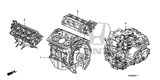 ENGINE/ENGINE ASSY. - TRANSMISSION ASSY. (V6) for 2010 Honda ACCORD SEDAN #1