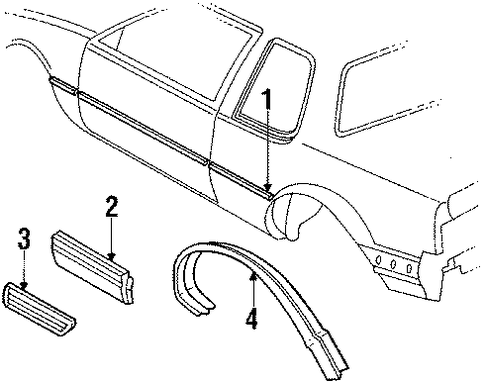 Skylark EXTERIOR TRIM - QUARTER PANEL