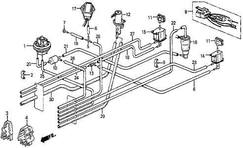 ELECTRICAL / EXHAUST / HEATER / FUEL/TUBING (SI) for 1987 Honda PRELUDE #1