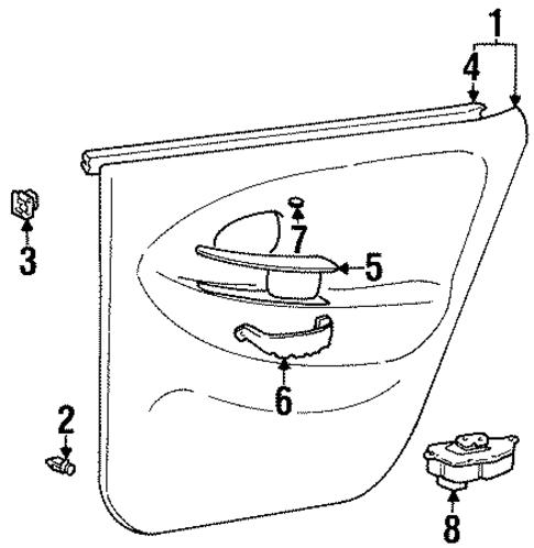 Elantra INTERIOR TRIM - REAR DOOR