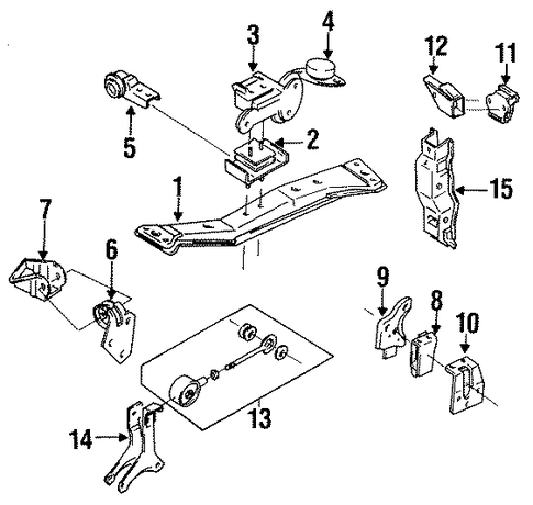 Justy ENGINE & TRANS MOUNTING