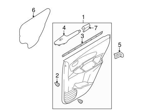 Tucson INTERIOR TRIM - REAR DOOR