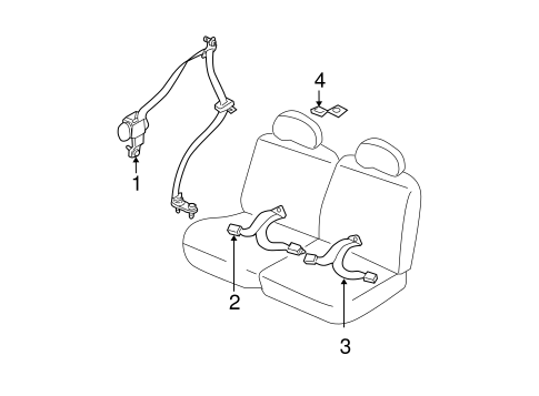 Xterra REAR SEAT BELTS