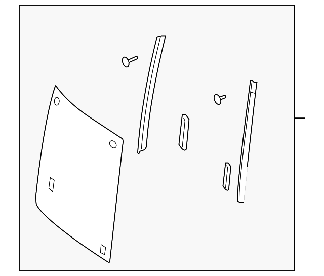 83300-1FC0A Деталь QTR GLASS, RIGHT