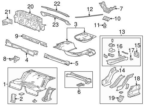 Camaro REAR FLOOR & RAILS 2