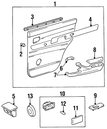 LX450 INTERIOR TRIM - REAR DOOR