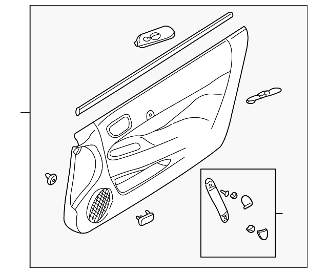 MR612269 Деталь DOOR TRIM PANEL, LEFT
