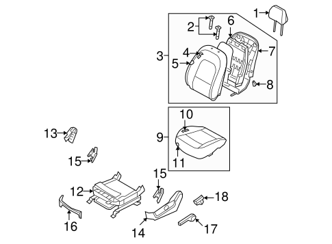 Veracruz FRONT SEAT COMPONENTS