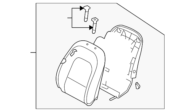 88300-3J060-V9D Деталь SEAT BACK ASSY, LEFT